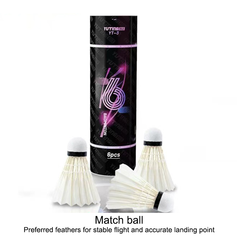Badminton Shuttlecock - 3/6 stuks witte ganzenveren badmintonballen shuttle