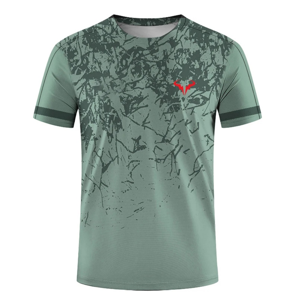 Badminton Rank - Nieuw badminton- en tennisshirt bedrukt heren