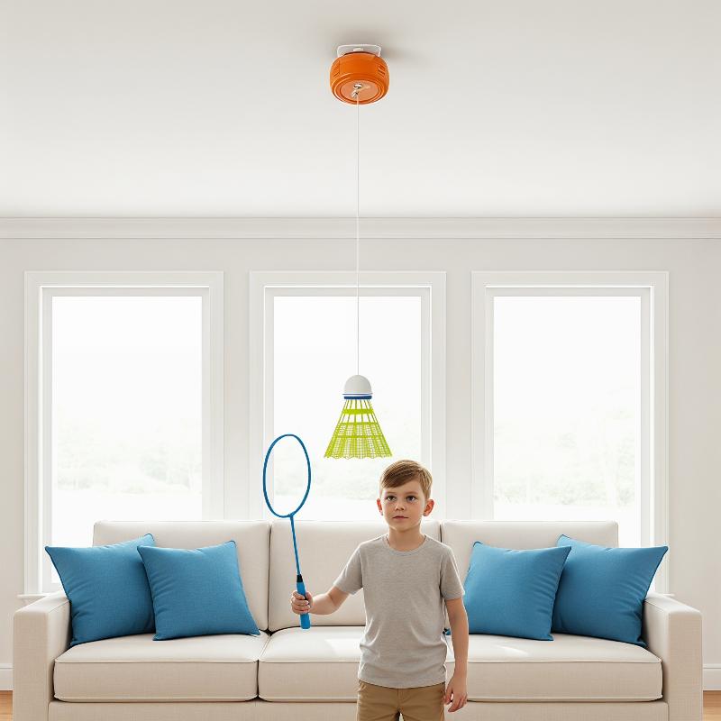 Badminton Rebound Trainer - Automatische intrekbare badmintontrainer Solo oefenrebounder met