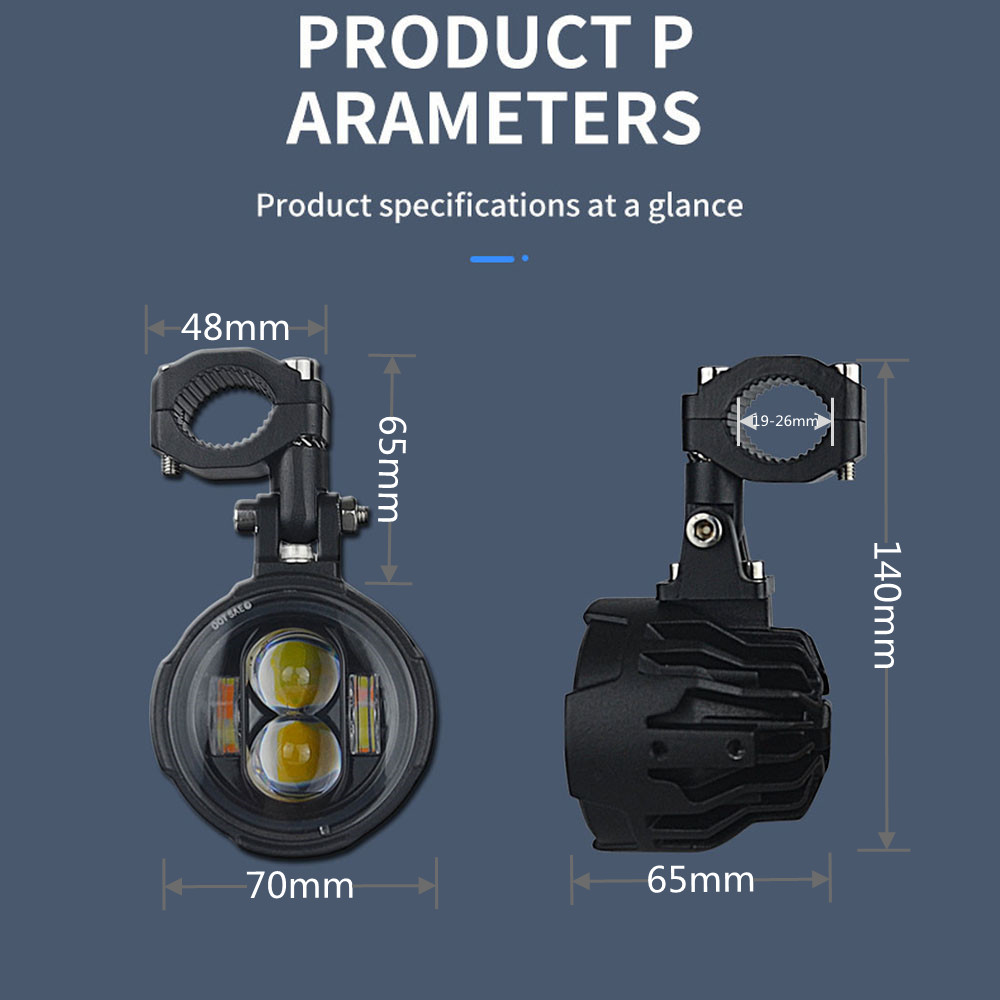 Paar 100W motorfietskoplamp mi - Badminton Flash recensie en prijs