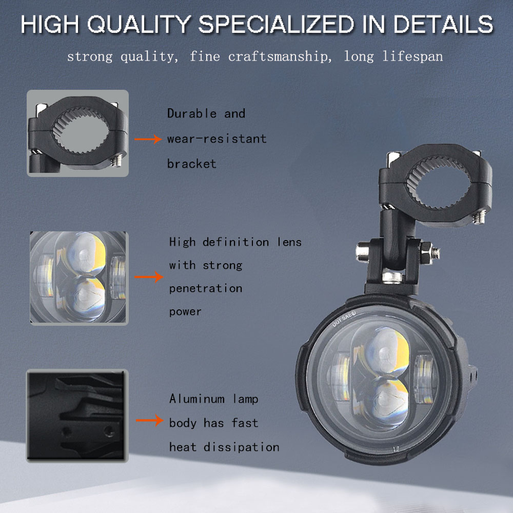 Paar 100W motorfietskoplamp mi - Badminton Flash recensie en prijs