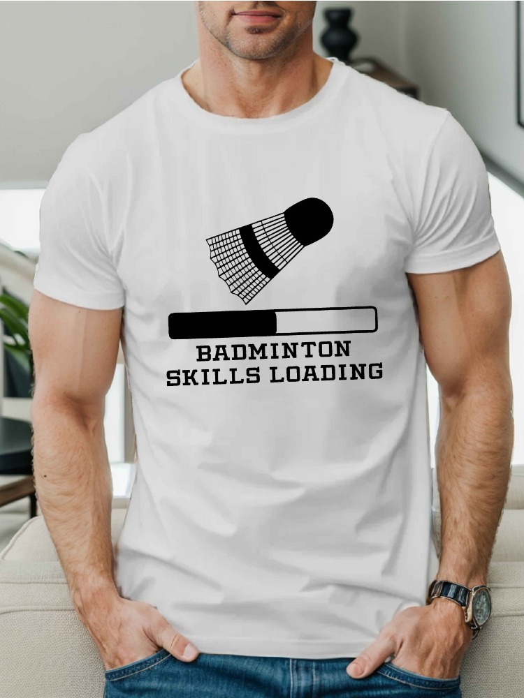 Heren Sportkatoenen T-shirt me - Badminton Shuttlecock recensie en prijs